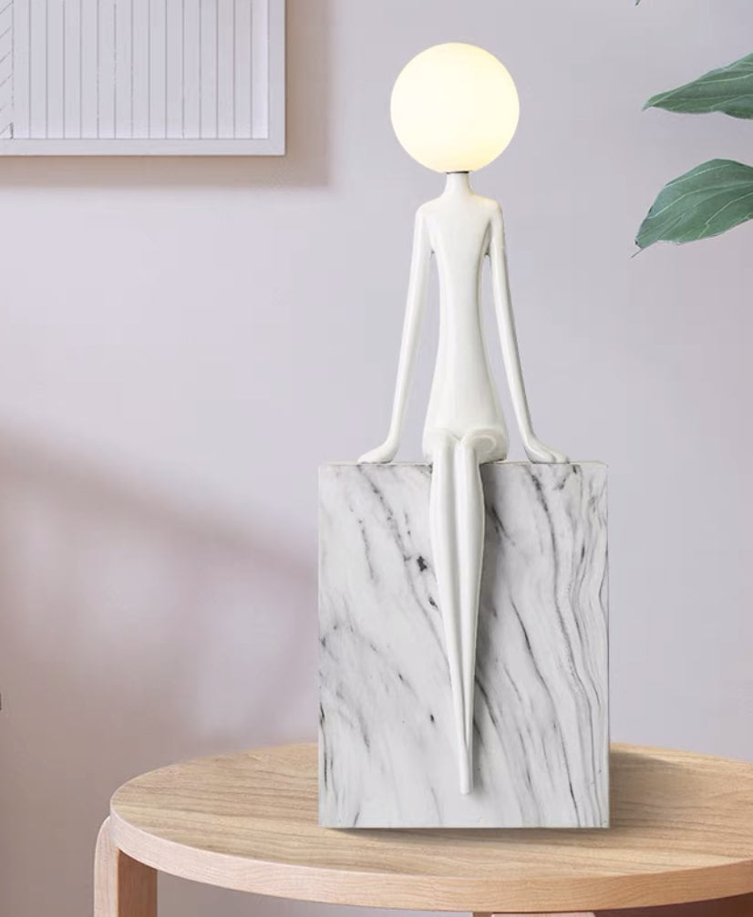 Sculptural White Lamp